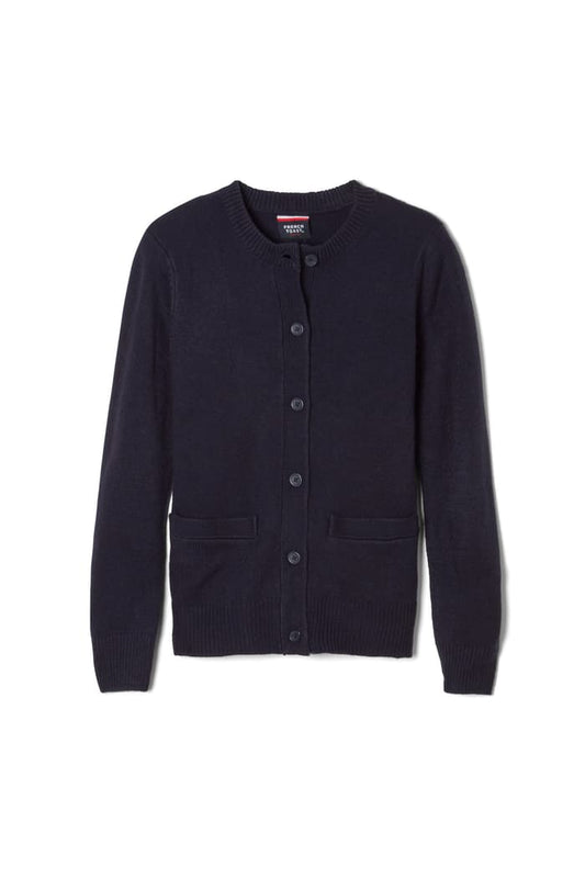 iPrep Academy Girls Crew Neck Sweater Cardigan